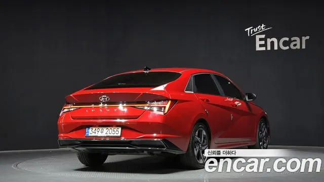 Hyundai Avante Hybrid (CN7) 2022 Красный из Кореи, фото 3