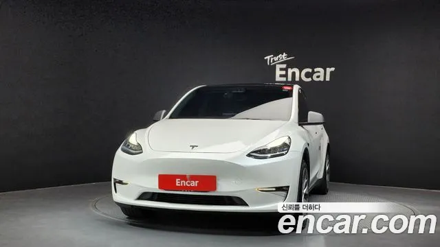 Tesla Model Y 2021 Белый из Кореи, фото 4