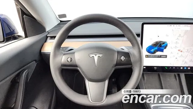 Tesla Model Y 2021 Синий из Кореи, фото 4