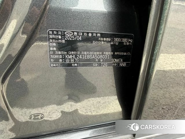 Hyundai Sonata D Edge (DN8) 2025 Черный из Кореи, фото 4