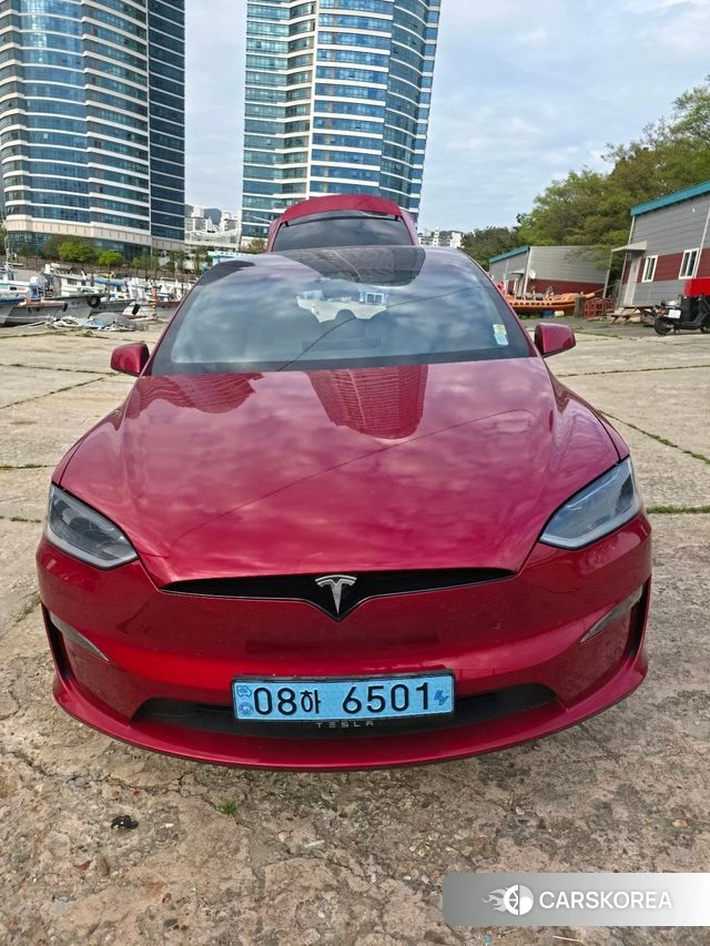 Tesla Model X 2023 Красный из Кореи, фото 4