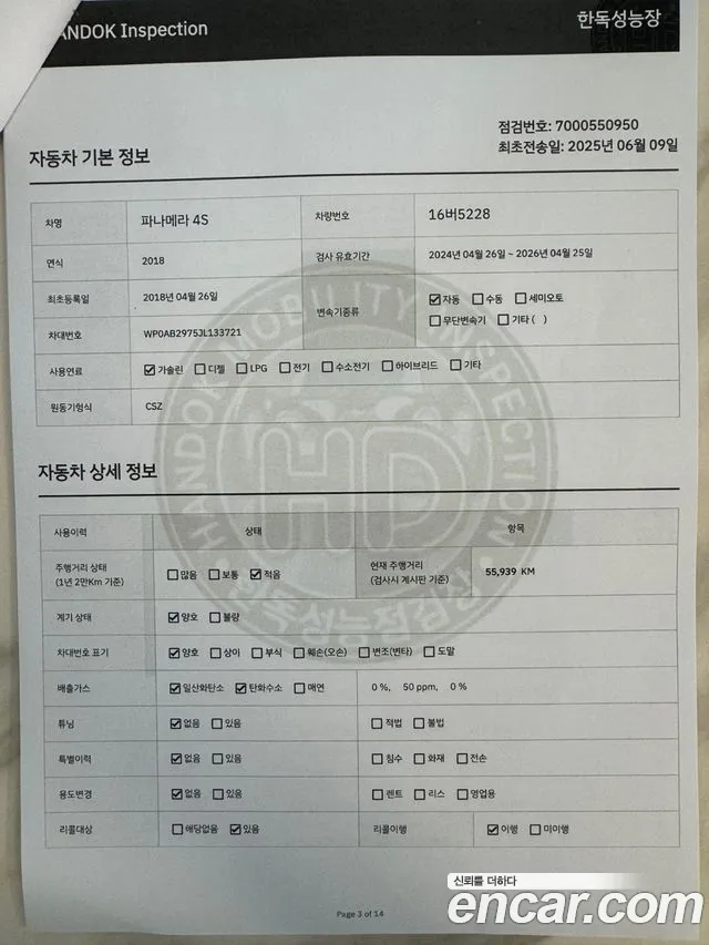 Porsche Panamera (971) 2018 Белый из Кореи, фото 4