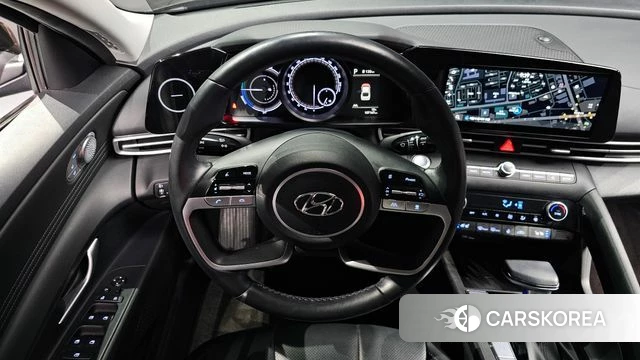 Hyundai Avante Hybrid (CN7) 2022 Черный из Кореи, фото 4