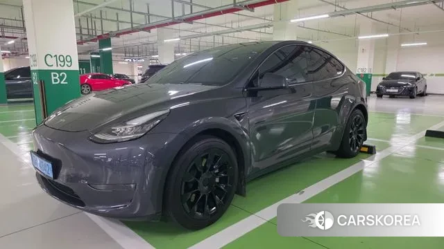 Tesla Model Y 2021 Серый из Кореи, фото 4