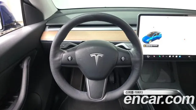 Tesla Model Y 2021 Синий из Кореи, фото 4