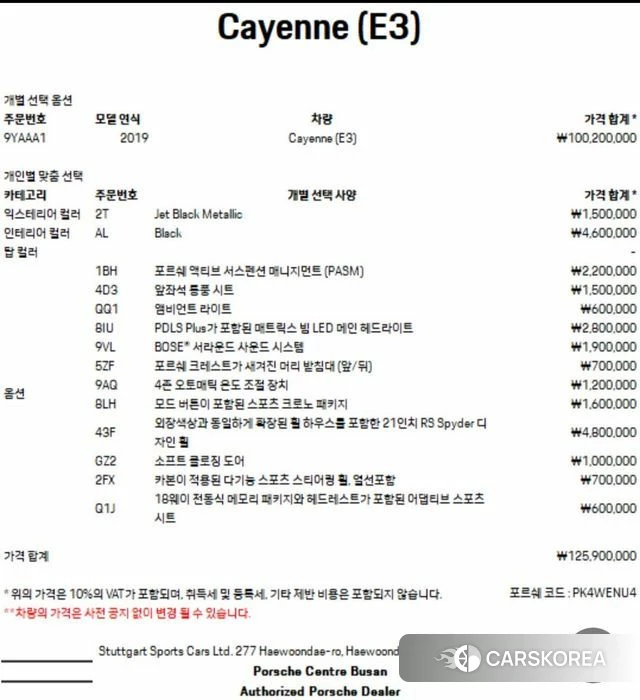 Porsche Cayenne (PO536) 2019 Черный из Кореи, фото 4