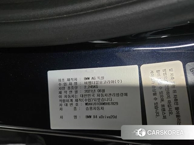 BMW X4 (G02) 2021 Черный из Кореи, фото 4