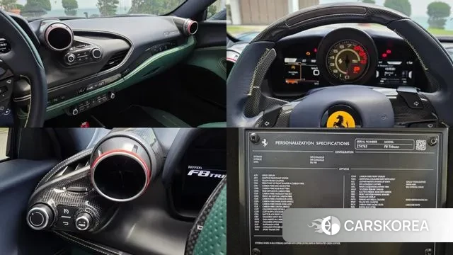 Ferrari F8 Tributo 2022 Темно-зеленый из Кореи, фото 4