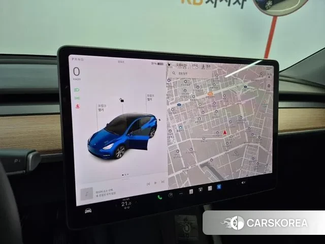 Tesla Model Y 2021 Синий из Кореи, фото 4