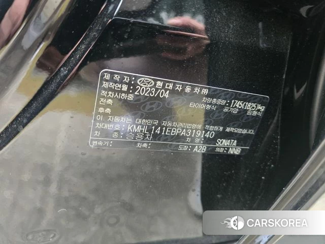 Hyundai Sonata (DN8) 2023 Черный из Кореи, фото 4