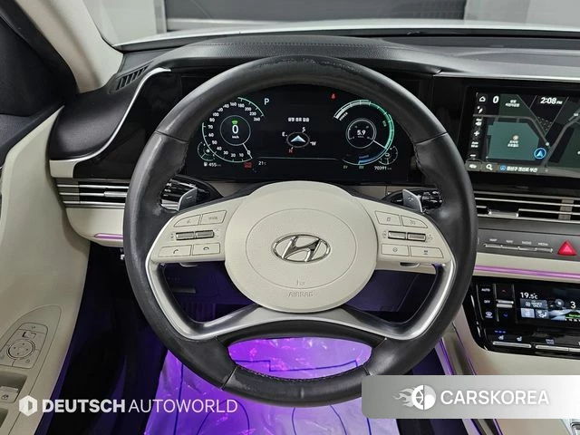 Hyundai The New Grandeur IG Hybrid 2022 Белый из Кореи, фото 4