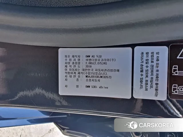 BMW 5 Series (G30) 2018 Серый из Кореи, фото 4