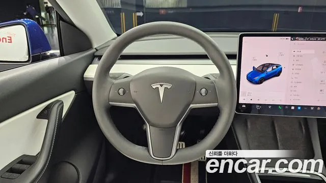 Tesla Model Y 2021 Синий из Кореи, фото 4