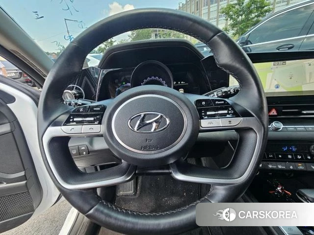 Hyundai Avante Hybrid (CN7) 2022 Белый из Кореи, фото 4