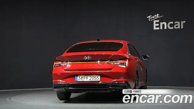 Hyundai Avante Hybrid (CN7) 2022 Красный из Кореи, фото 5