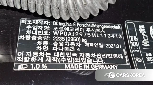 Porsche Panamera (971) 2021 Черный из Кореи, фото 5