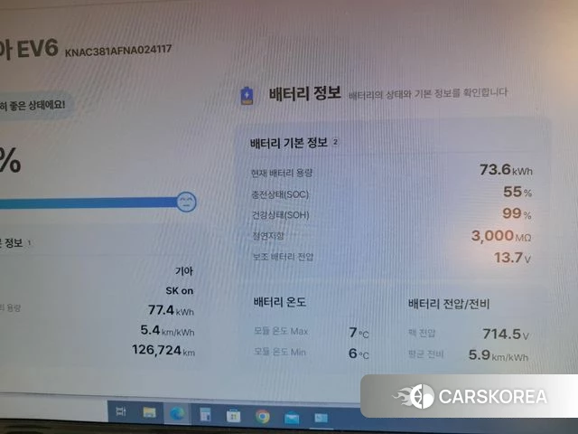 Kia EV6 2021 Синий из Кореи, фото 5