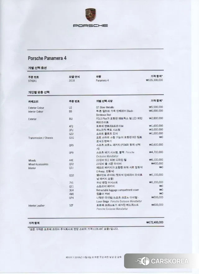 Porsche Panamera (971) 2018 Серебряный из Кореи, фото 5