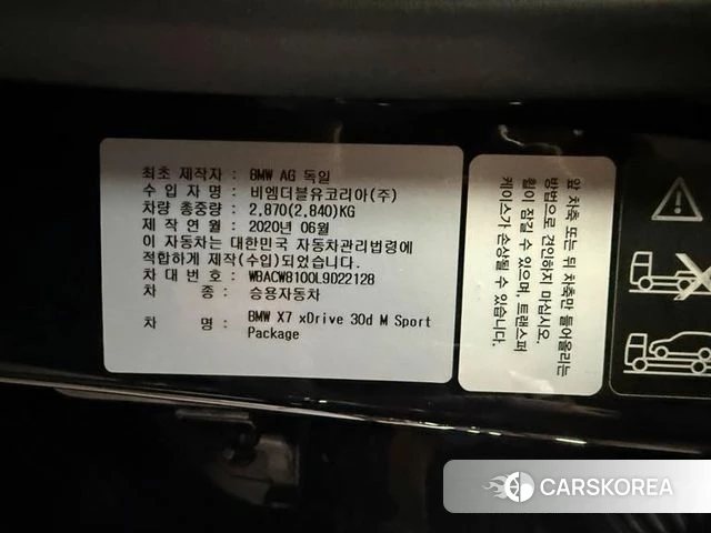 BMW X7 (G07) 2020 Черный из Кореи, фото 5