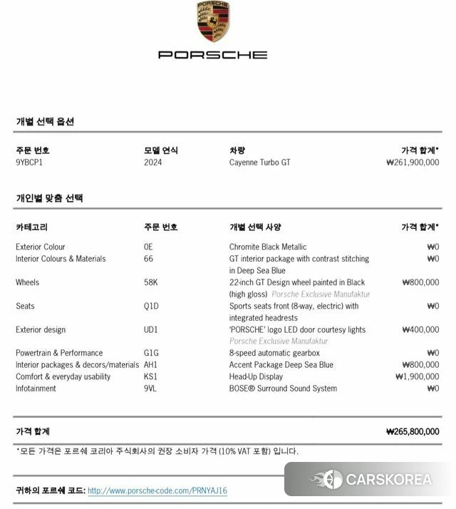 Porsche Cayenne (PO536) 2024 Черный из Кореи, фото 5