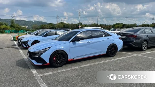 Hyundai Avante (CN7) 2022 Небесно-голубой из Кореи, фото 5