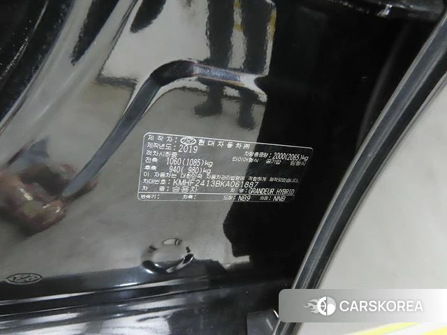 Hyundai Grandeur IG Hybrid 2019 Черный из Кореи, фото 6