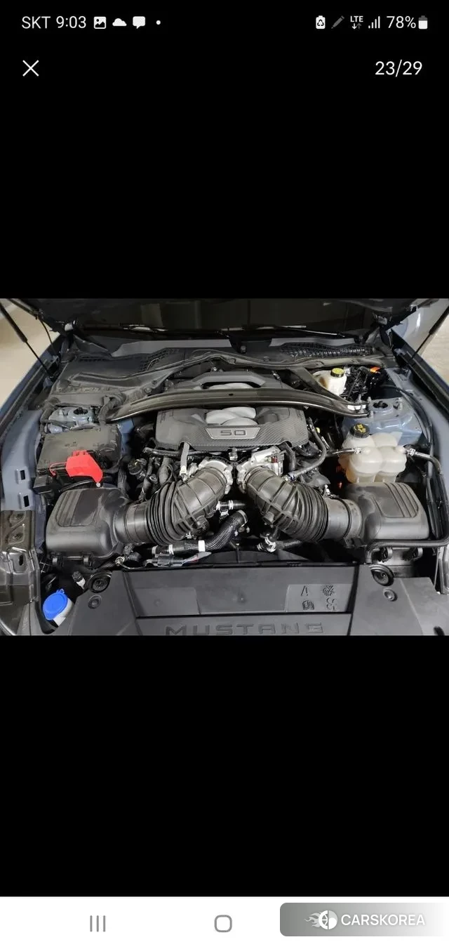 Ford Mustang 7th Generation 2024 Небесно-голубой из Кореи, фото 6