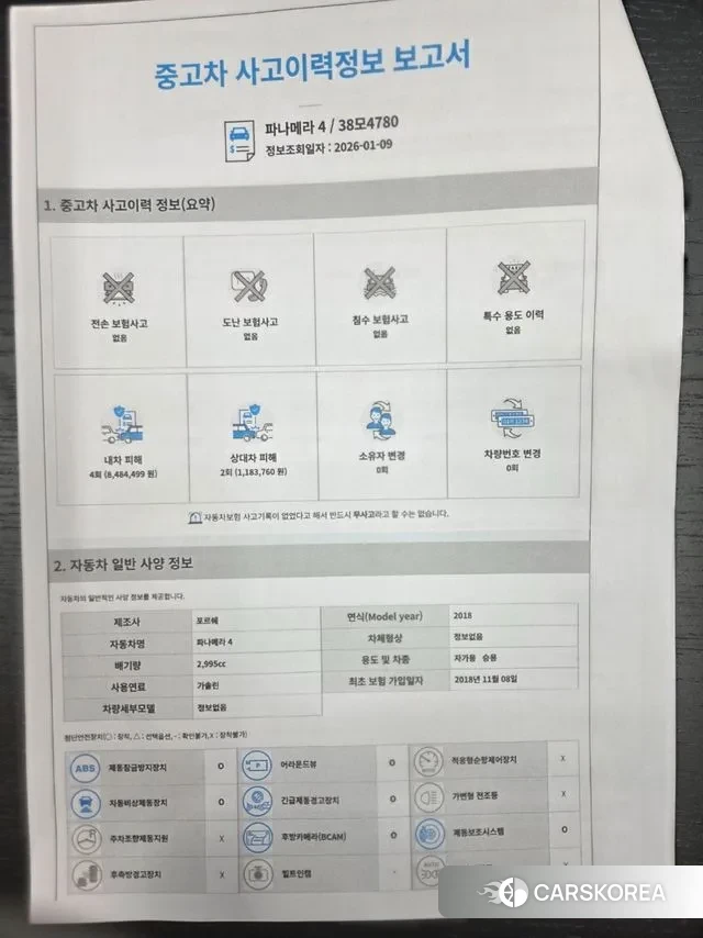 Porsche Panamera (971) 2018 Серебряный из Кореи, фото 6