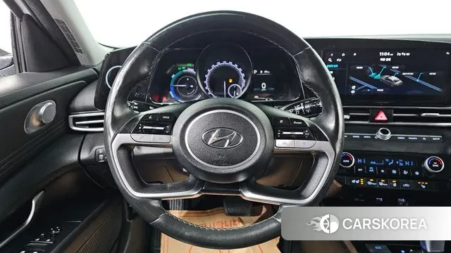 Hyundai Avante Hybrid (CN7) 2021 Белый из Кореи, фото 6