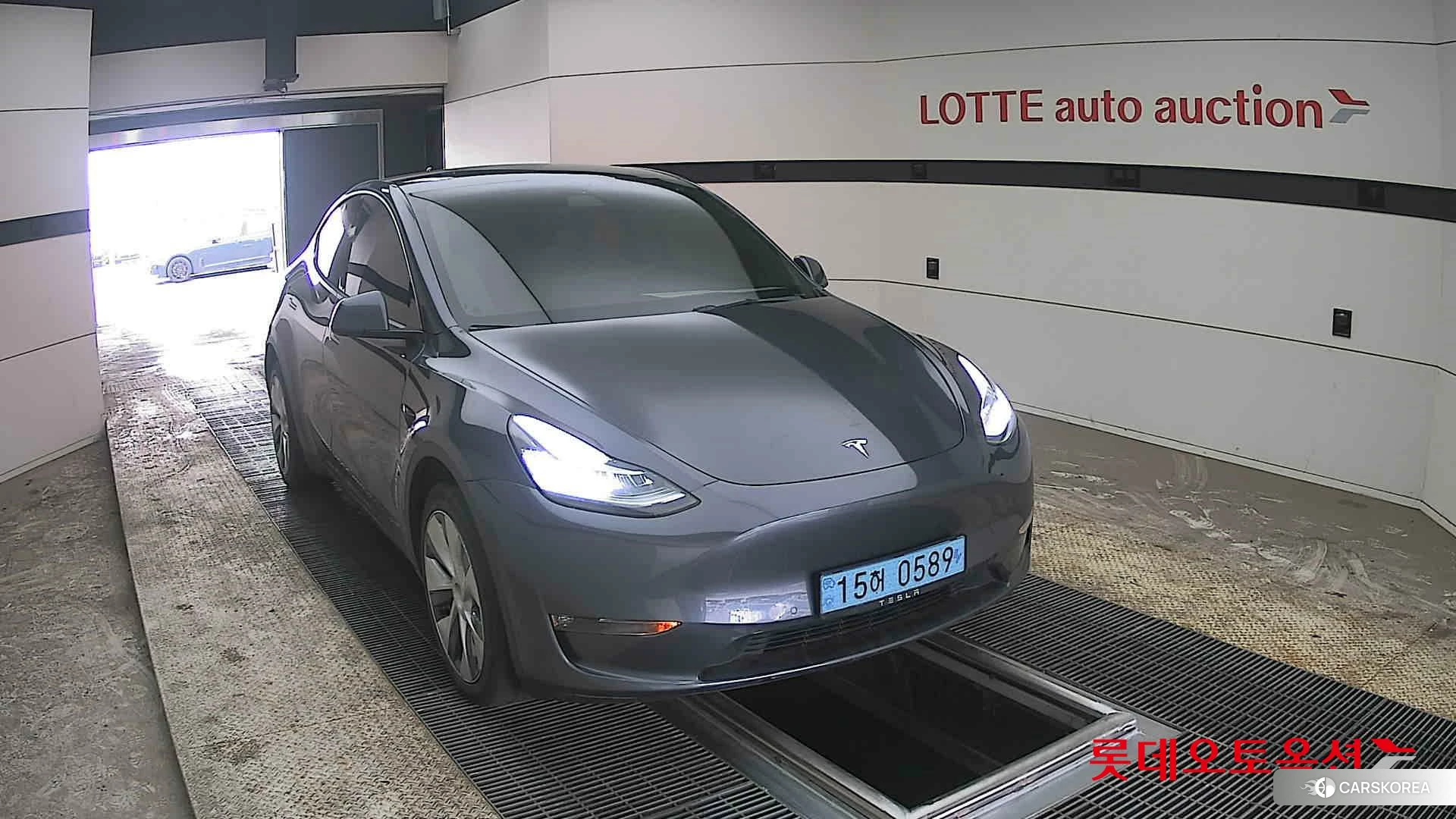 Tesla Model Y Long Range 2022 Midnight Silver Metallic из Кореи, фото 6