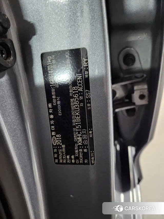 Hyundai Accent (New type) 2018 Серый из Кореи, фото 6