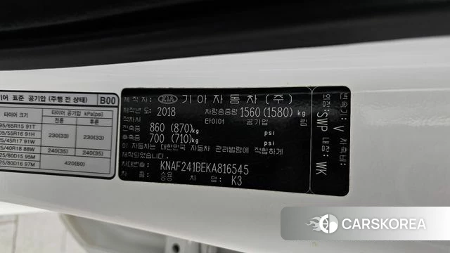 Kia Come New K3 id 4652283 из Кореи 7