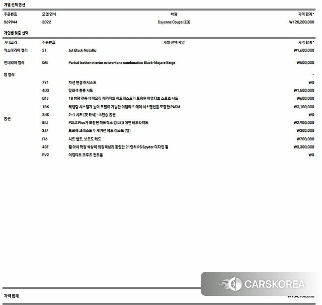 Porsche Cayenne (PO536) id 4475959 из Кореи 7