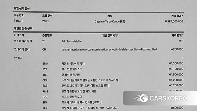 Porsche Cayenne (PO536) id 3904244 из Кореи 7