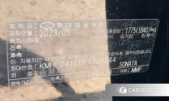 Hyundai Sonata (DN8) id 4454832 из Кореи 8