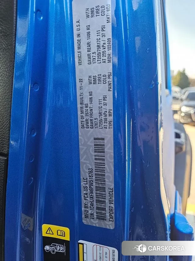 Jeep Wrangler (JL) id 3354180 из Кореи 8