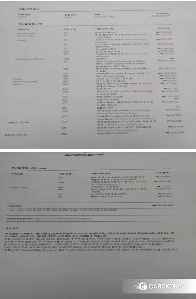 Porsche Panamera (971) id 3439934 из Кореи 8