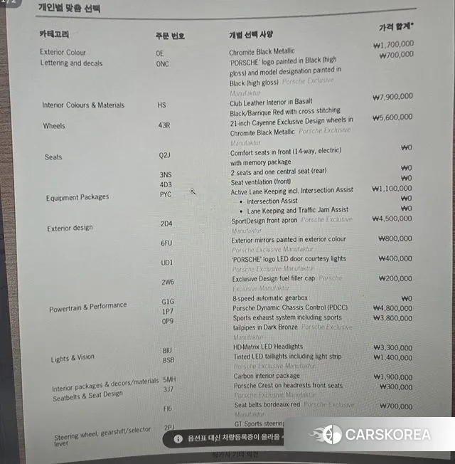 Porsche Cayenne (PO536) id 2958824 из Кореи 9