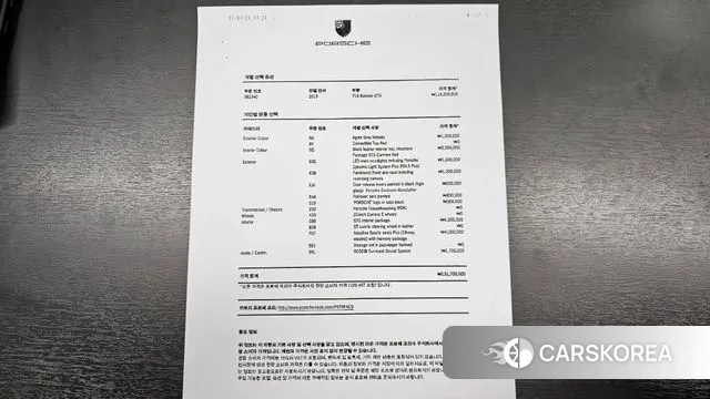 Porsche 718 Boxster id 3557909 из Кореи 9