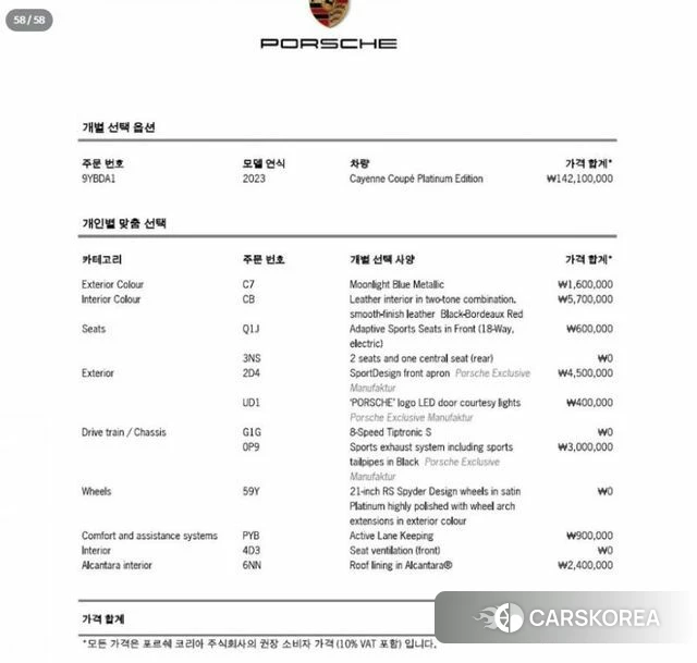 Porsche Cayenne (PO536) id 4375880 из Кореи 9
