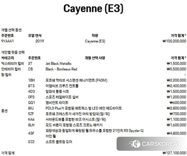 Porsche Cayenne (PO536) id 2981577 из Кореи 10