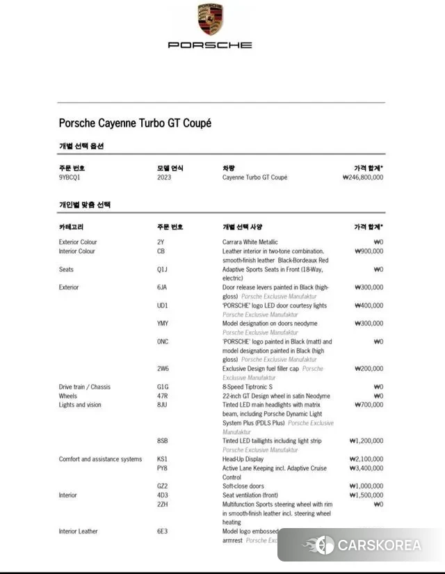 Porsche Cayenne (PO536) id 2984017 из Кореи 10