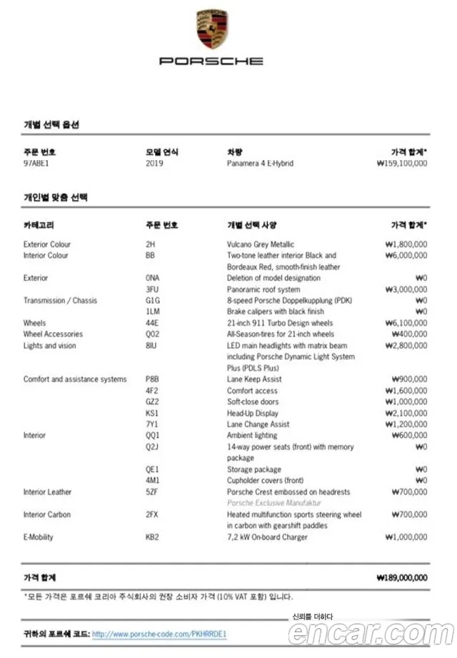 Porsche Panamera (971) id 2907592 из Кореи 10