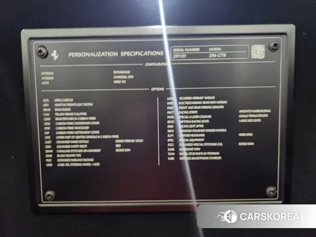 Ferrari 296 GTB id 2968529 из Кореи 10