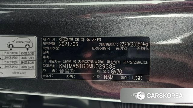 Genesis GV70 id 4202657 из Кореи 10