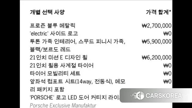 Porsche Taycan id 3246268 из Кореи 10