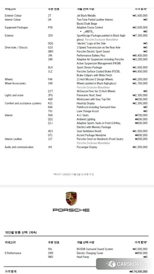 Porsche Taycan id 3735347 из Кореи 10