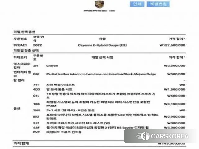 Porsche Cayenne (PO536) id 3003167 из Кореи 10