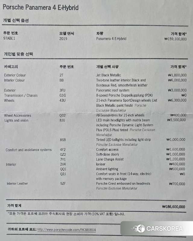 Porsche Panamera (971) id 3834191 из Кореи 10