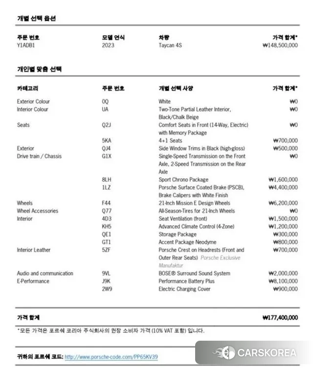 Porsche Taycan id 3426681 из Кореи 11